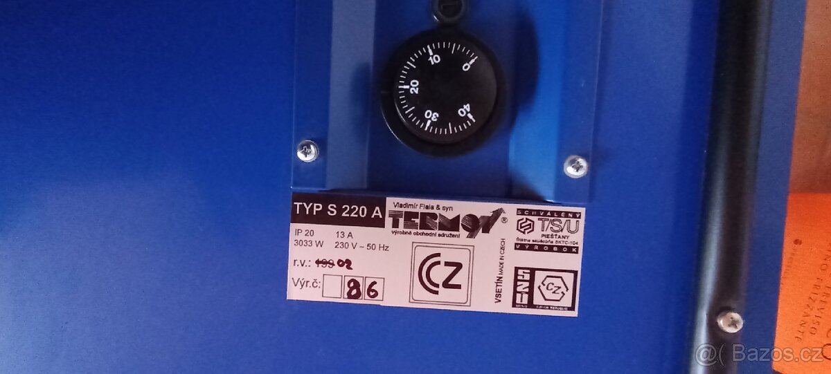 Elektrické topidlo, vysoušeč Termon S 220 A - 4