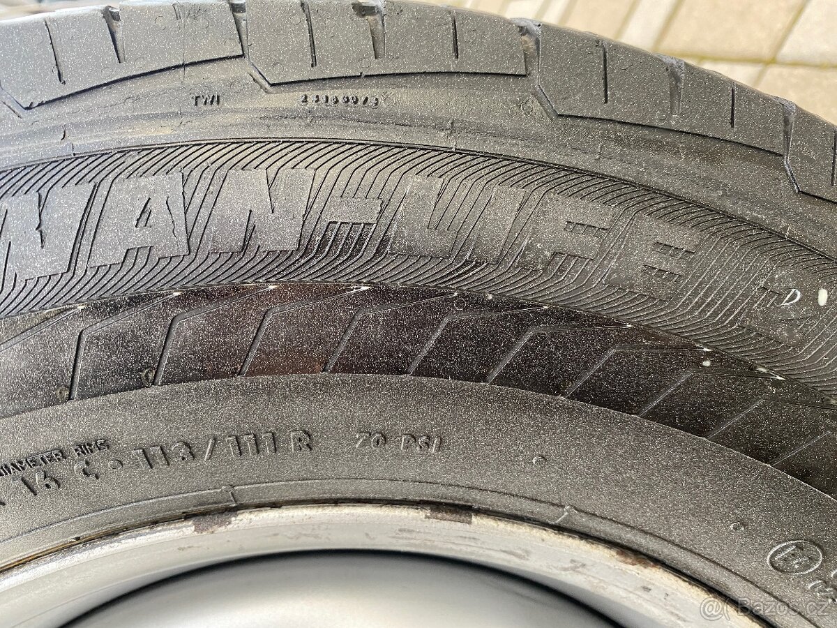4x letní pneu Semperit s disky 215/75 R16 C zátěžové - 4