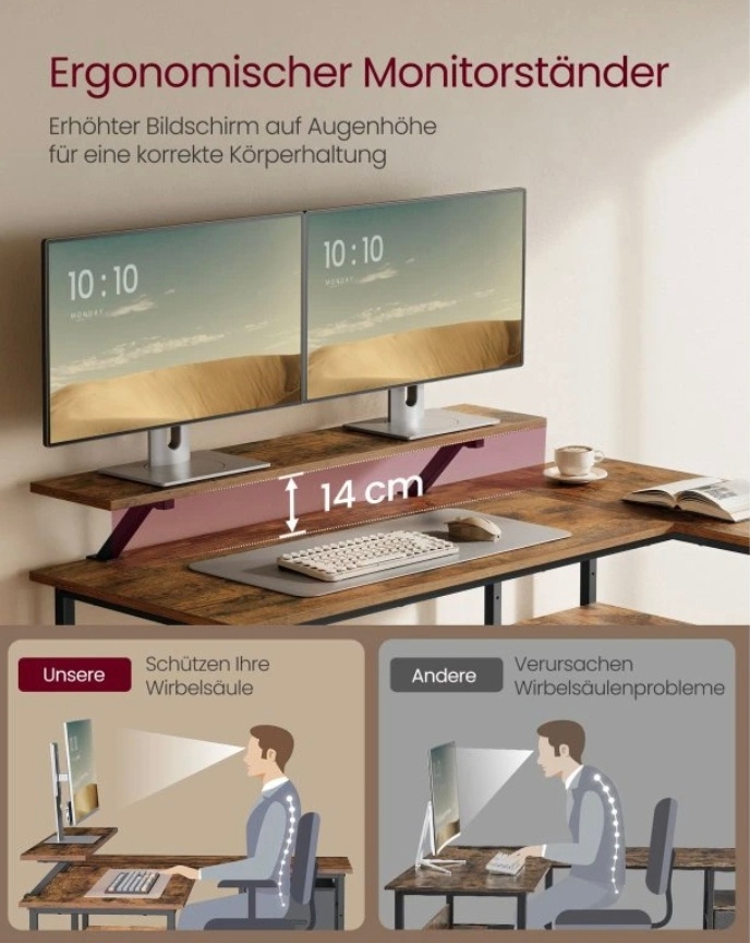 Industriální stůl do L - 4