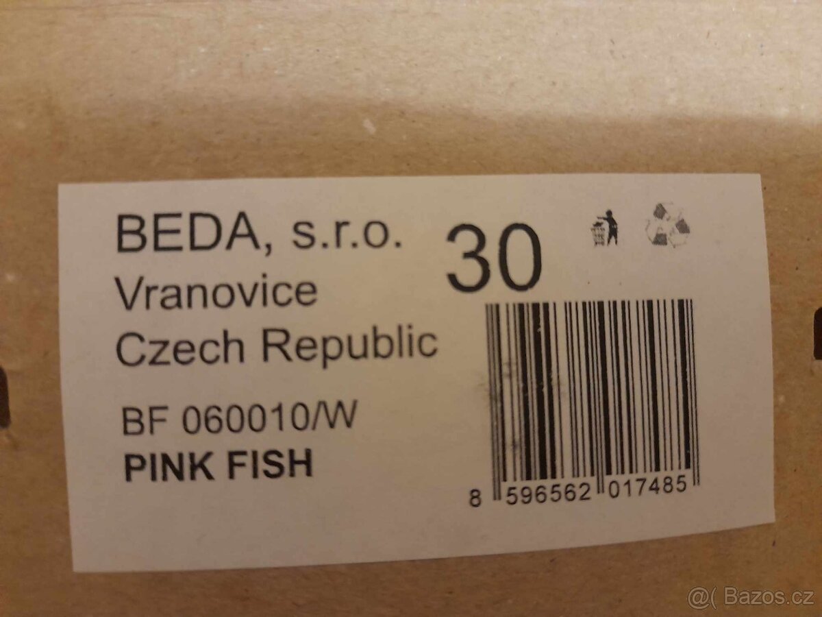 Barefoot dívčí papučky BEDA vel.30 - rybky - 4