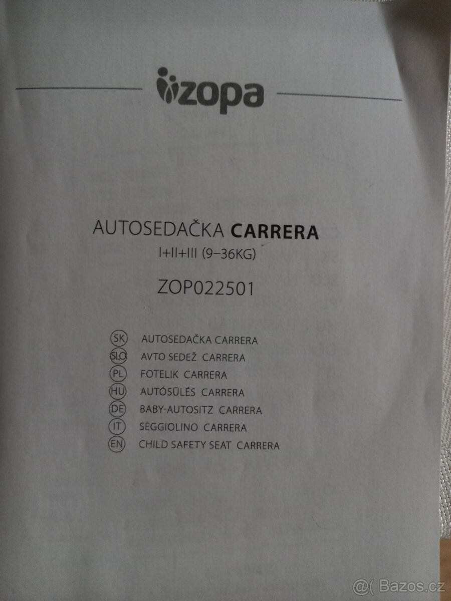 Aotosedačka Carrera 9-36 kg - 4