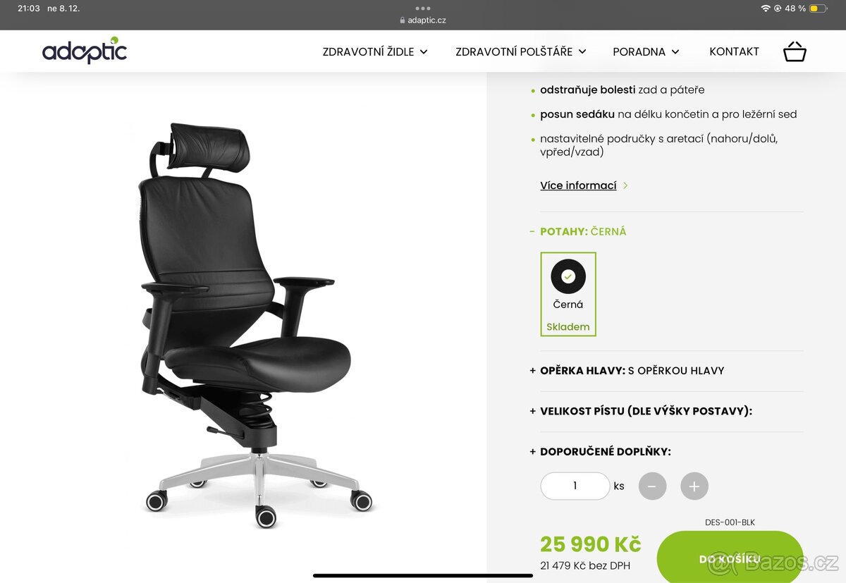 Kancelářská židle Adaptic Desire - top stab - 4