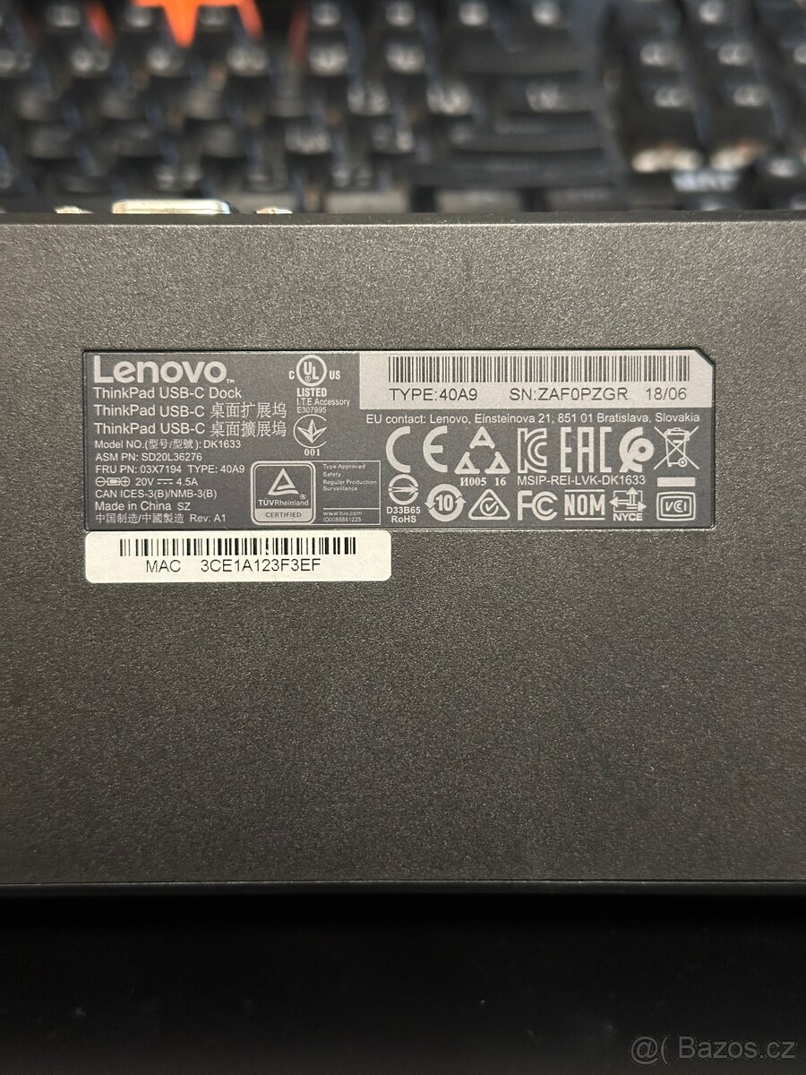 Lenovo Thunderbolt 3 USB C dock - 4