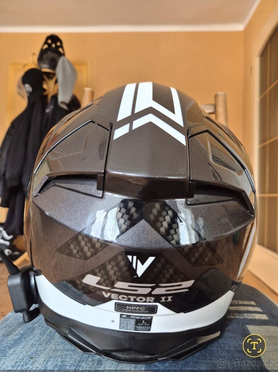 Přilba LS2 Vector II - černá carbon - 4