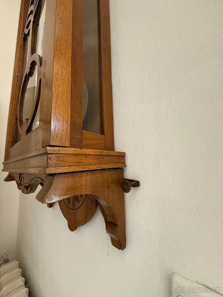 Secesní hodiny Kienzle – jednozávažové, funkční - 4