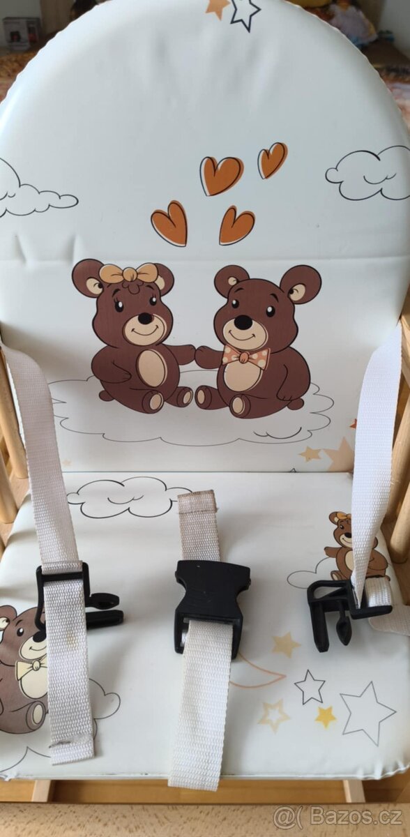 Dětská dřevěná jídelní židlička - 4