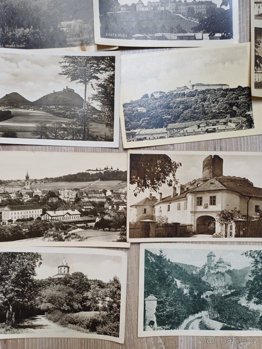 Staré čb pohlednice hrady a zámky - 4