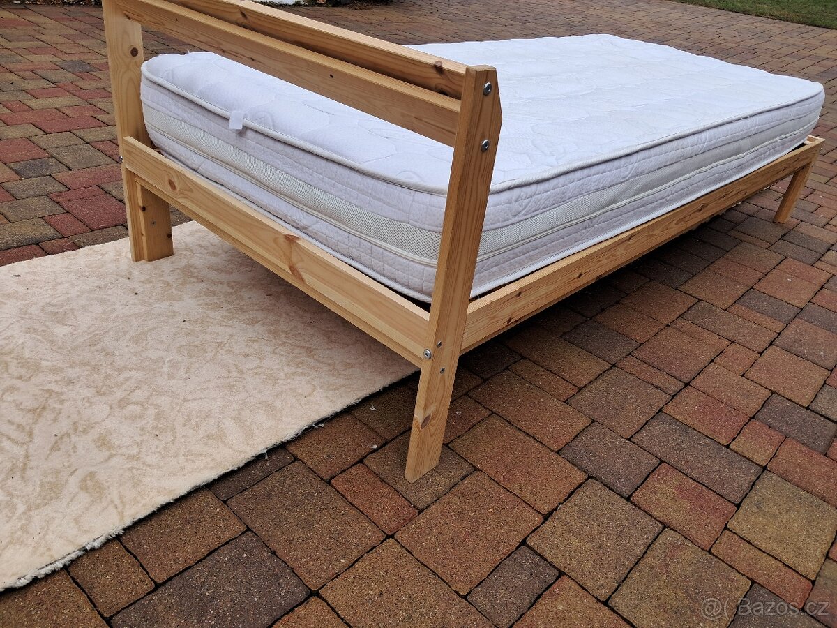 KOMPLET POSTEL S MATRACÍ A ROŠTEM 90/200 cm - 4