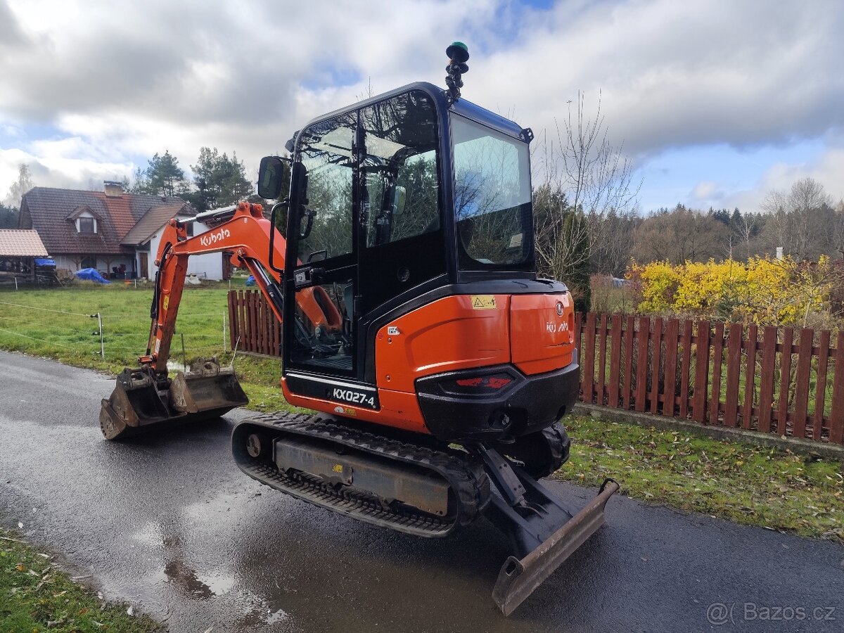 Minibagr minirypadlo Kubota KX027-4, 2200mth, r.v. 2019 TOP - 4