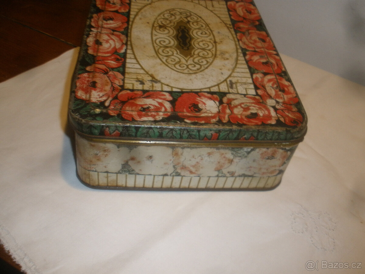 Stará plechovka /doza/ asi na sušenky - 4