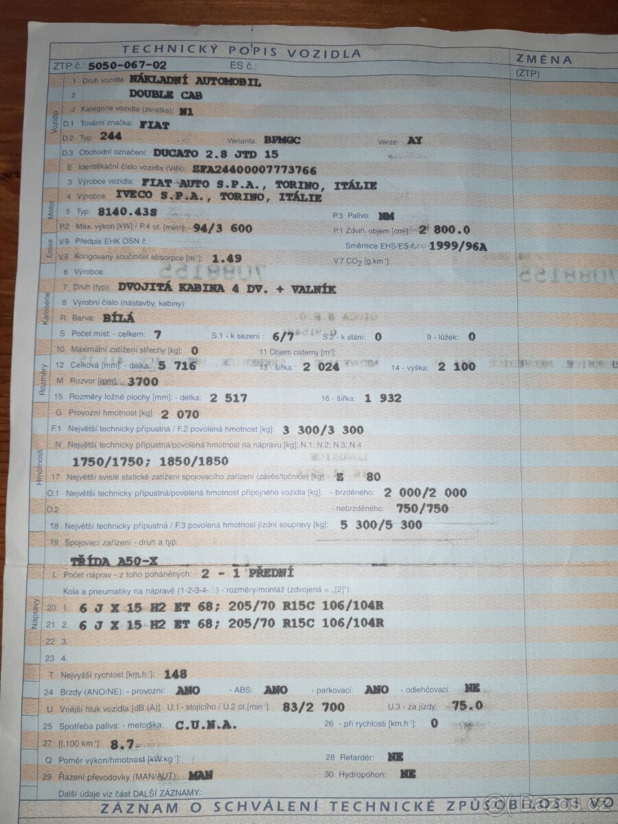Fiat Ducato 2.8jtd valník - 4
