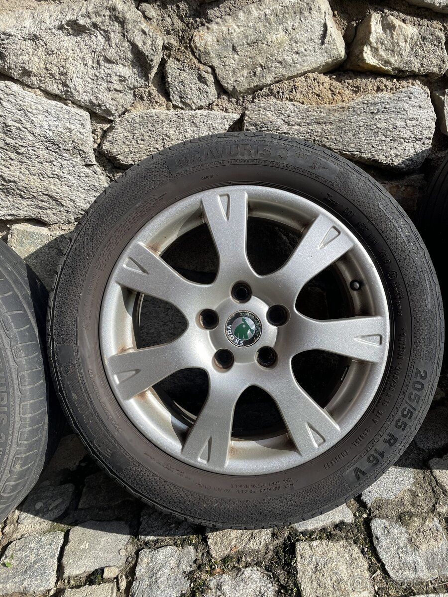 Originál ALU kola Škoda Octavia 2 205/55/16 5x112 r16 - 4