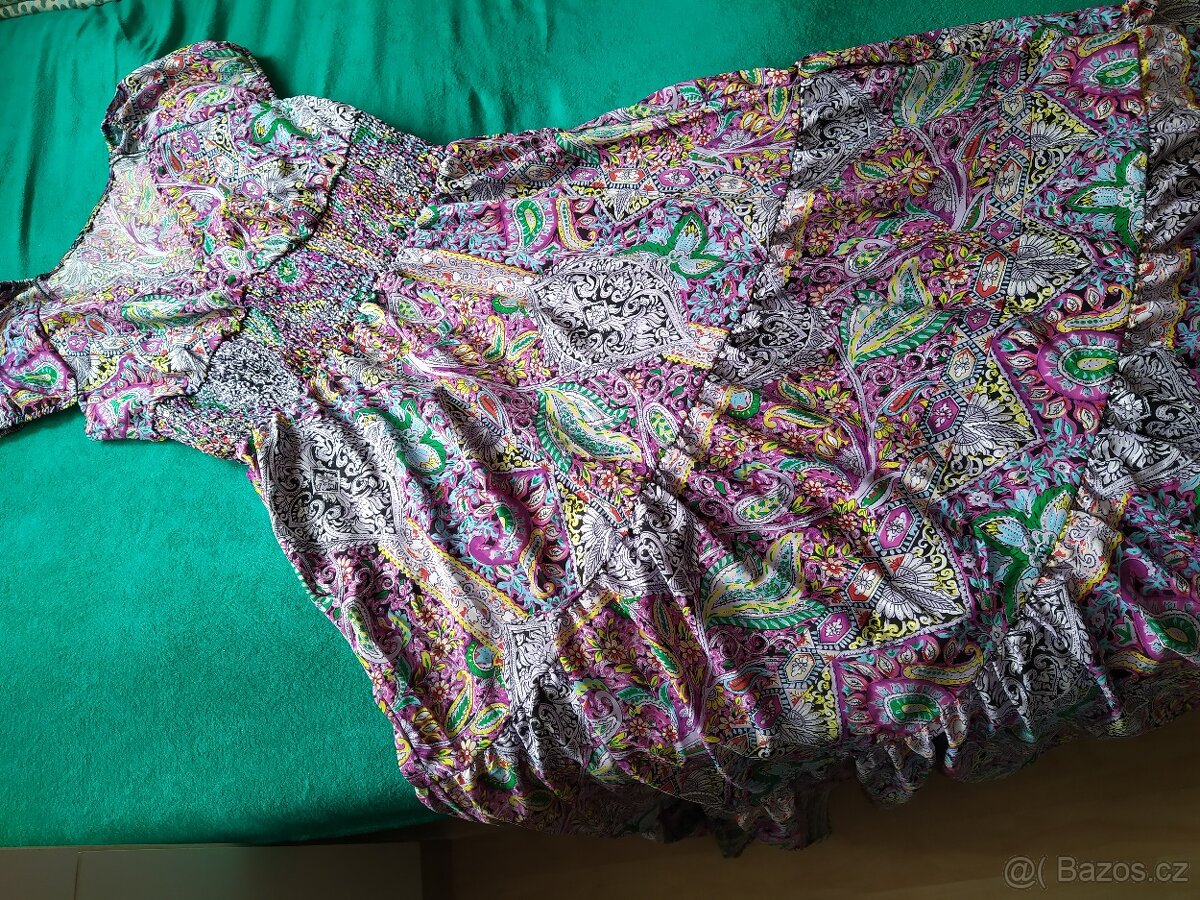 Letní šaty vel.XL - cca 46-48 - 4