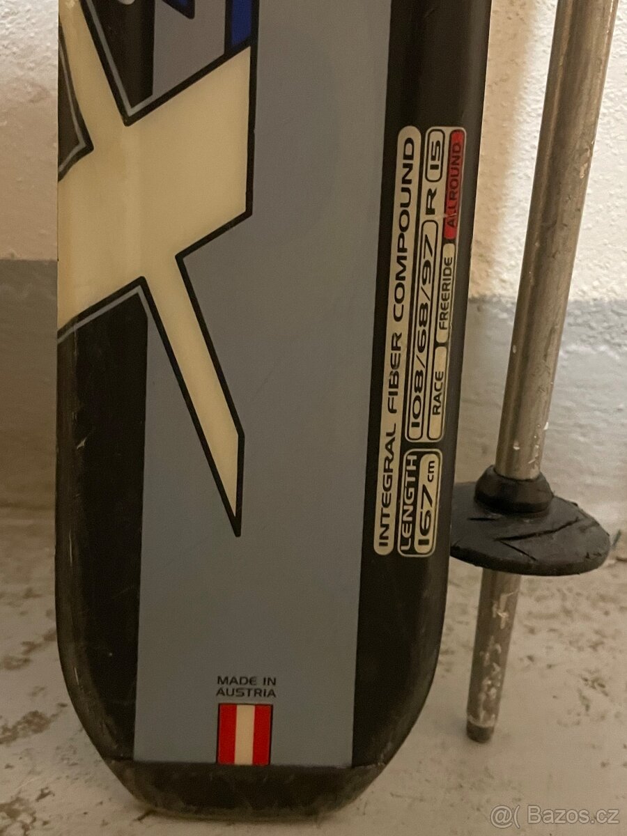 Lyže Blizzard x-split 167 cm + hůlky - 4