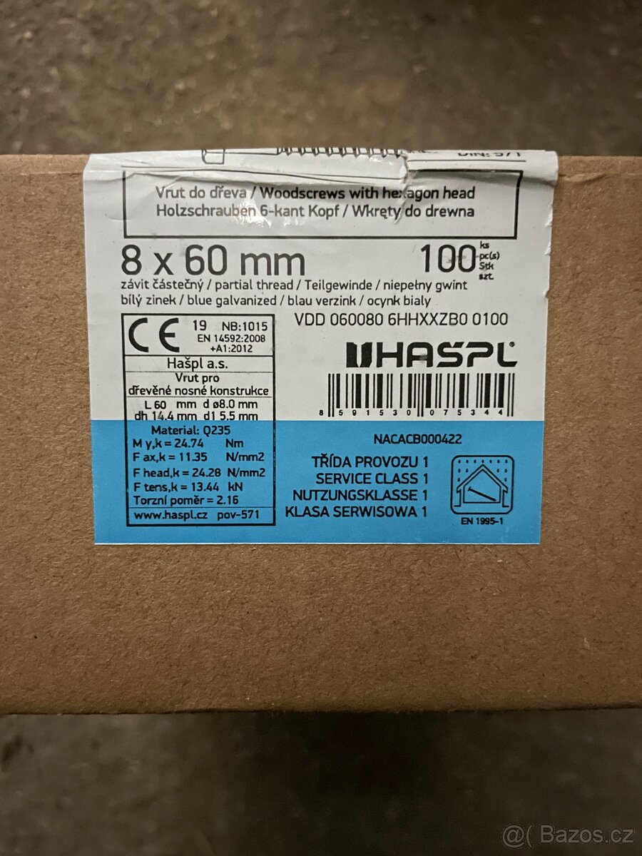 Hmozdinky 12 a srouby 8x60 - 4