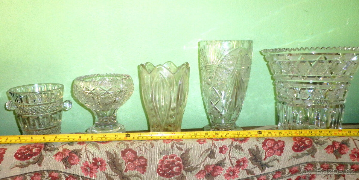 Váza skleněná masivní - více druhů - 4