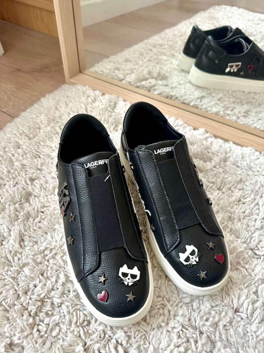 KARL LAGERFELD ČERNÉ TENISKY - 4