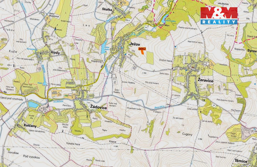 Prodej pole, 1462 m², Ježov - 4