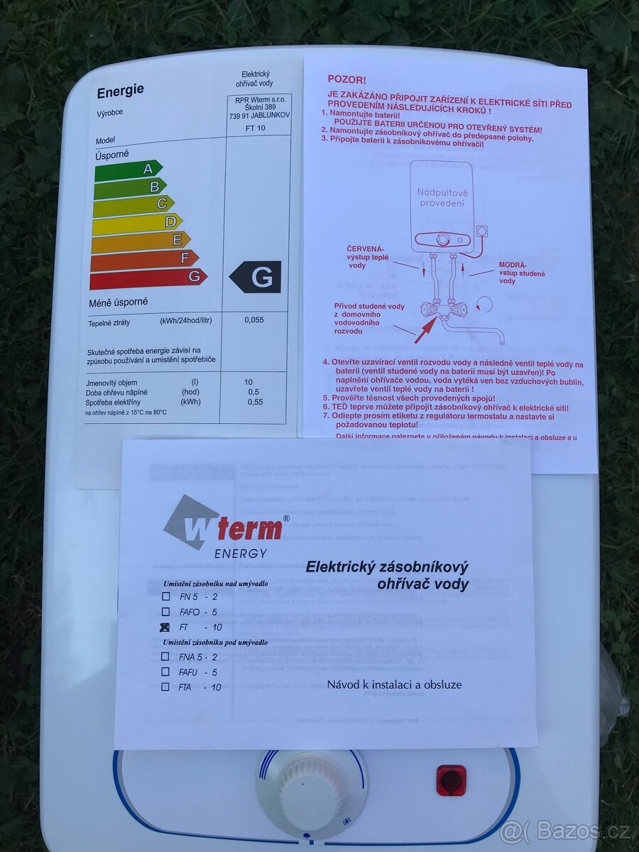 Zásobníkový ohřívač vody Wterm FT-10 - 4