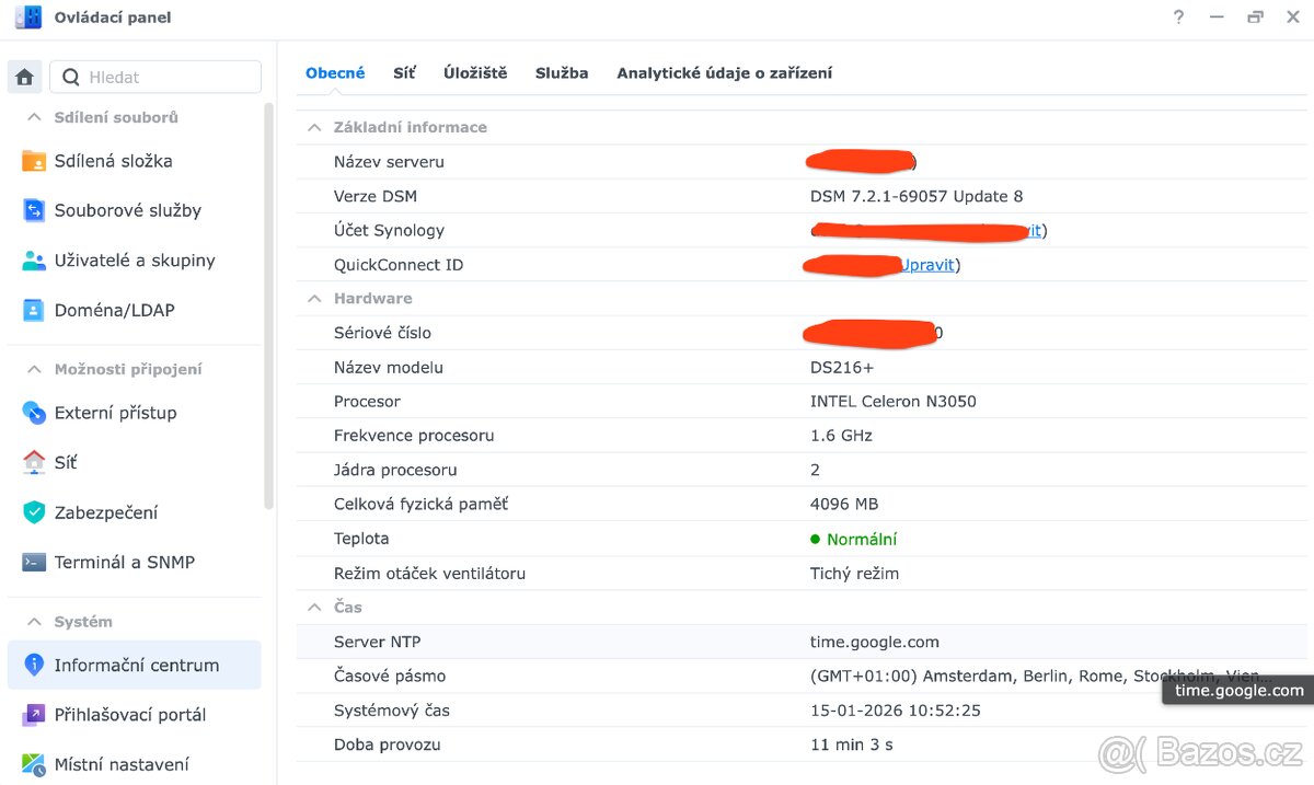 NAS Synology DS216+ (4GB RAM) + 2x6TB (12TB) HDD - 4