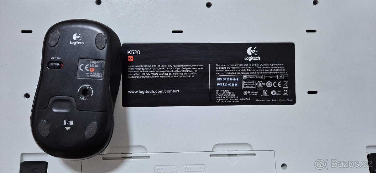 Bezdrátová klávesnice K520 + myš Logitech - 4