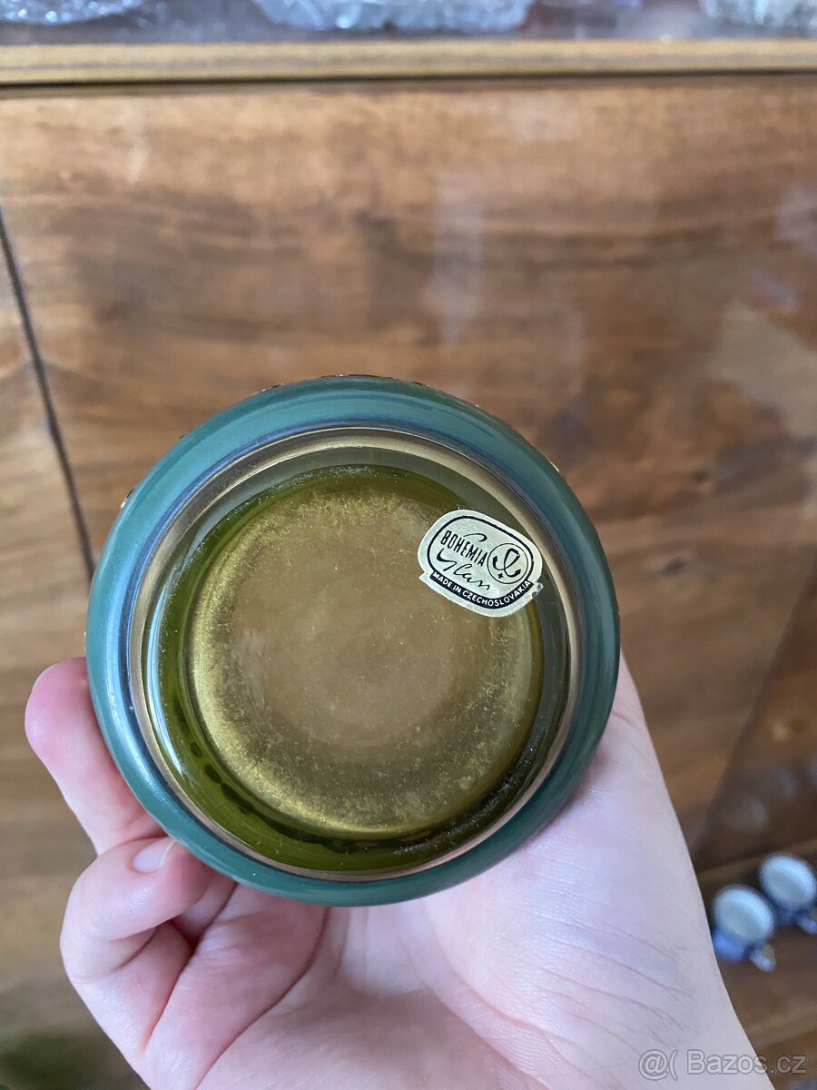 Starožitná vázička, vysoký smalt - 4