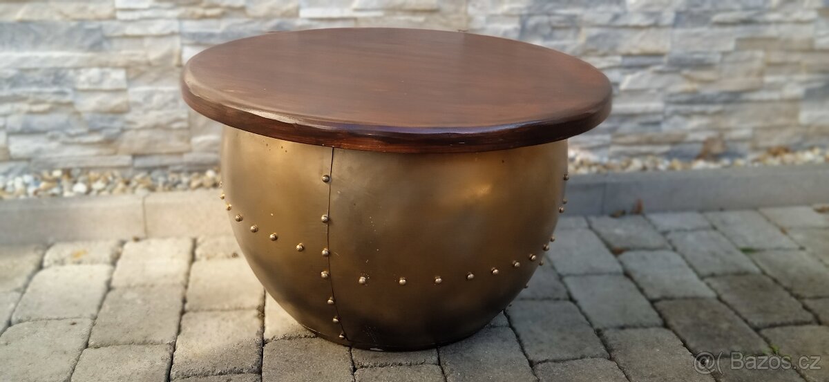 Kulatý industriální konferenční stolek - 4