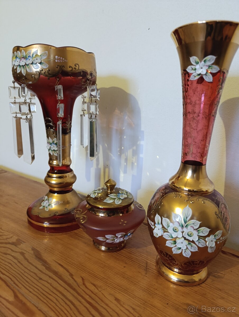 Novoborský porcelán - váza , cukřenka - 4