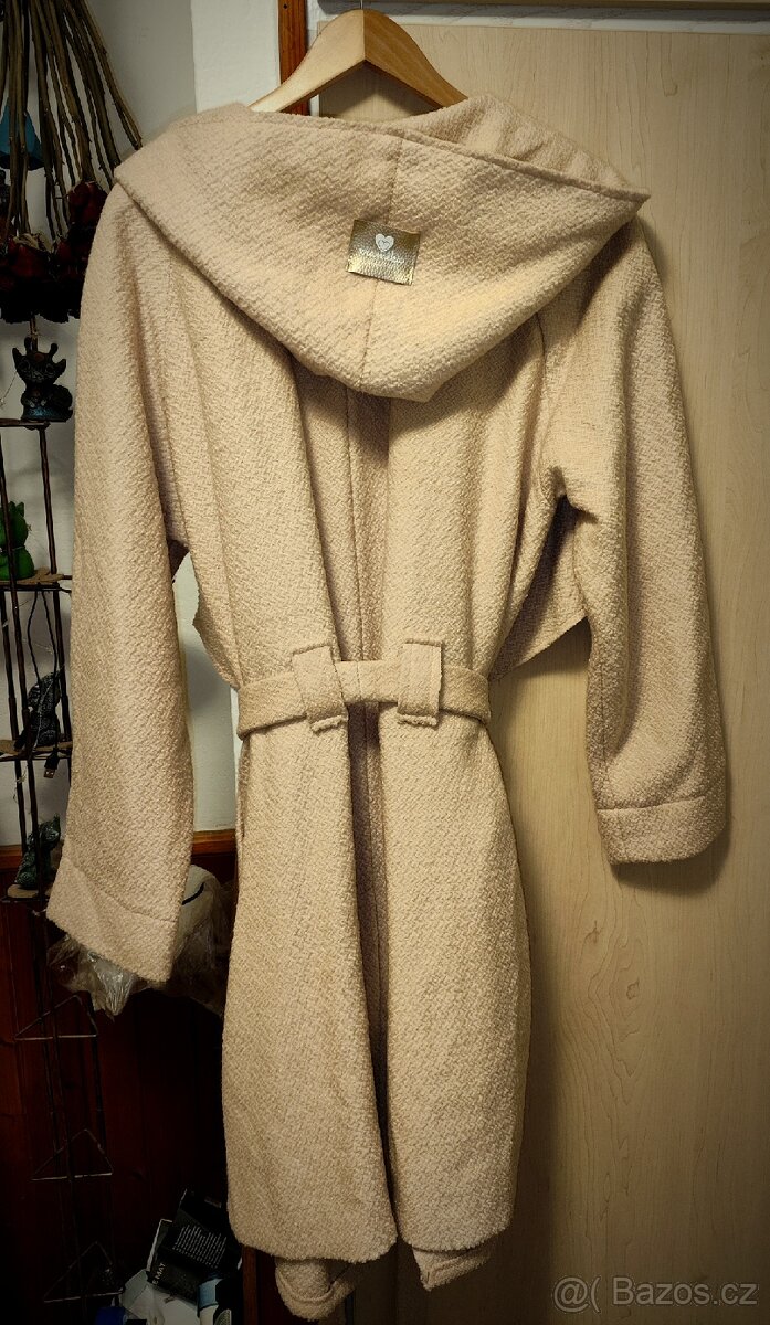 Těhotenský/nosící vlněný kabát od Mamiky - 4