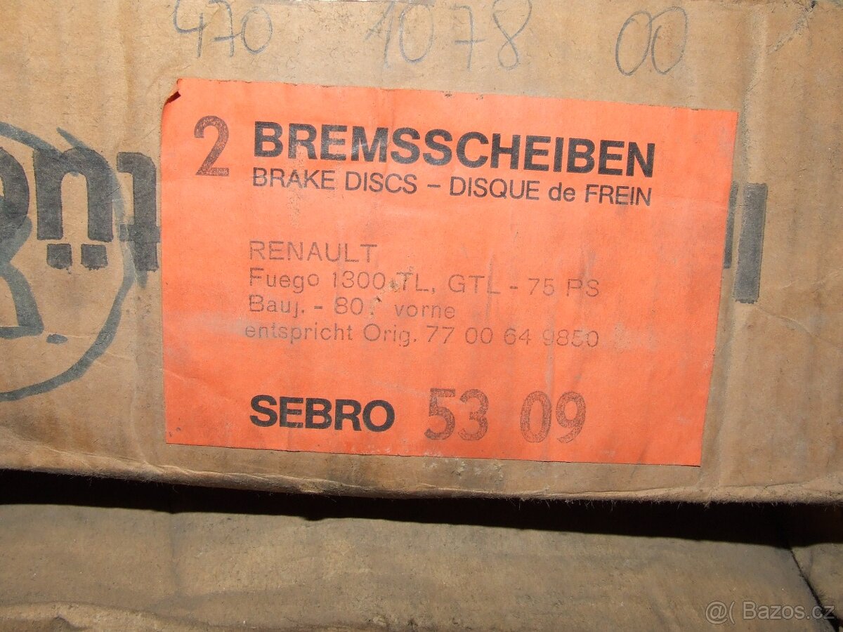 Prodám brzdové kotouče Renault + Peugeot - 4