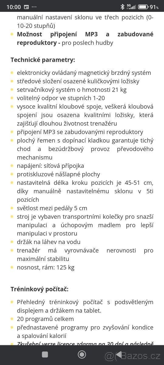 Eliptický trenažér Nordic track C5.5 - 4