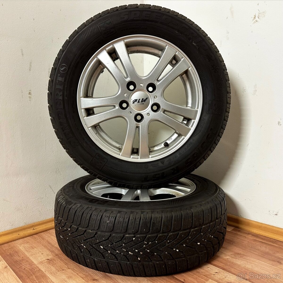 PLW - VW/ŠKODA 5x112 R15 ET44+ZIMNÍ 195/65R15 6mm - 4