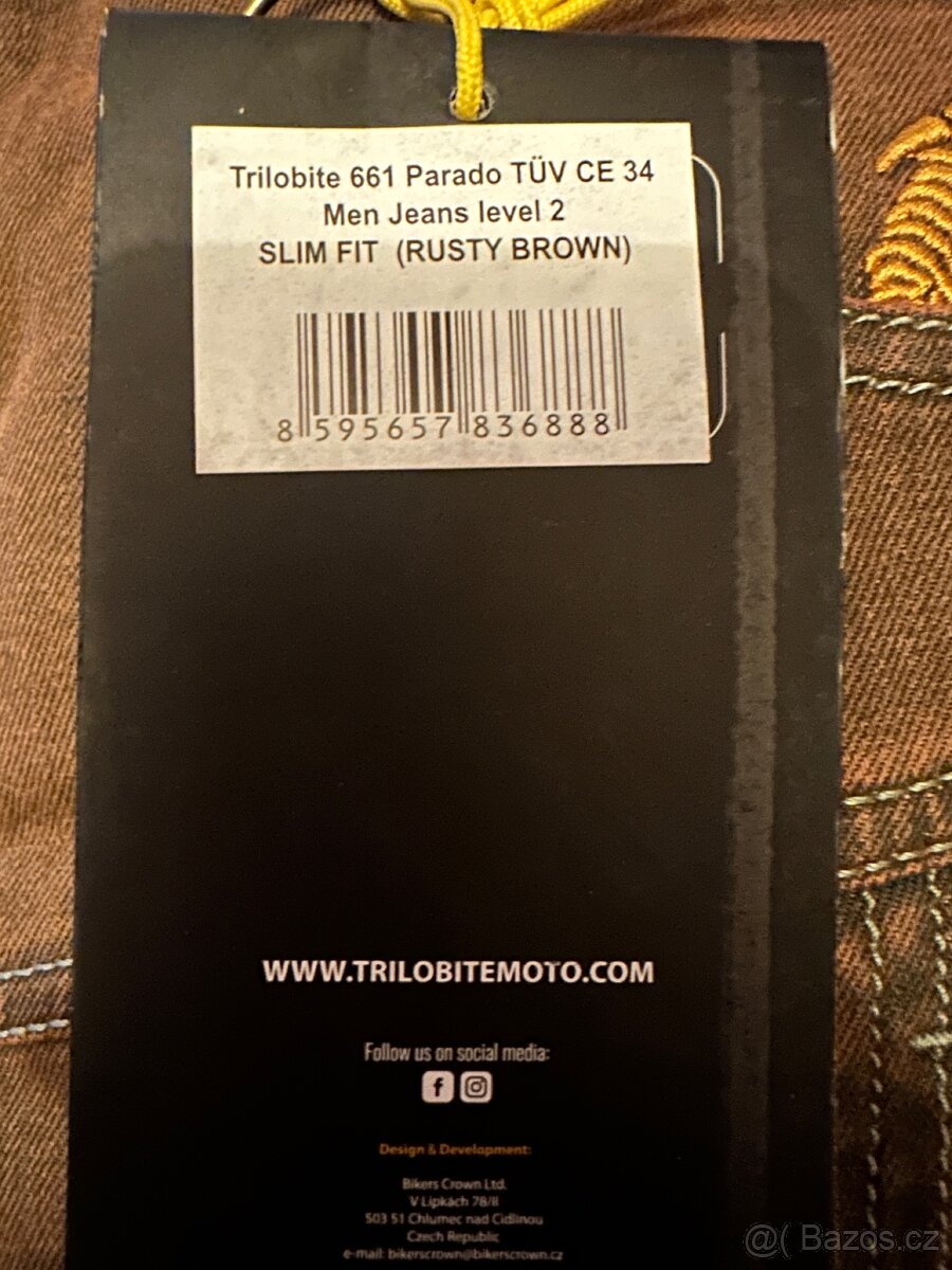 Kevlarové džíny na motorku Trilobite Parado rusty brown - 4
