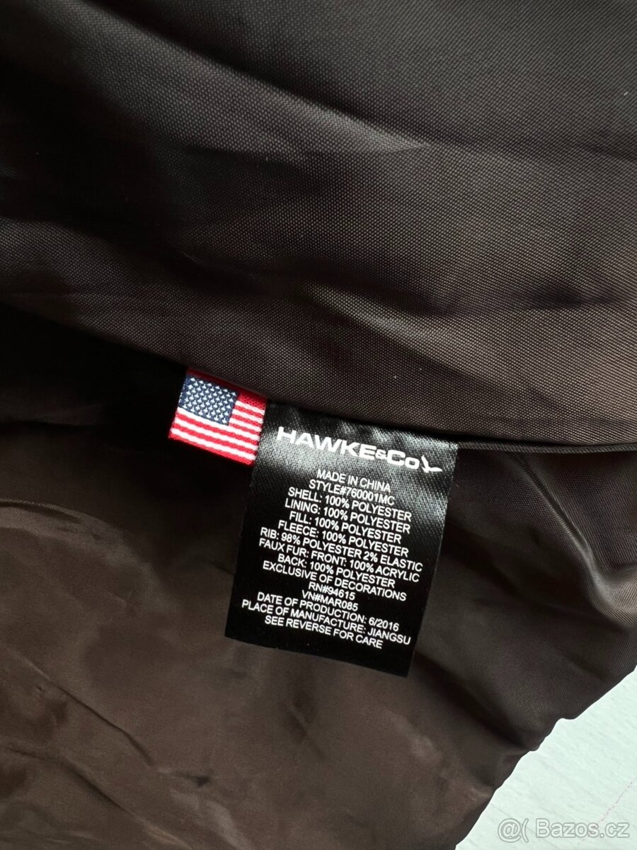 hnědá zimní bundička vel. 128-134 - 4
