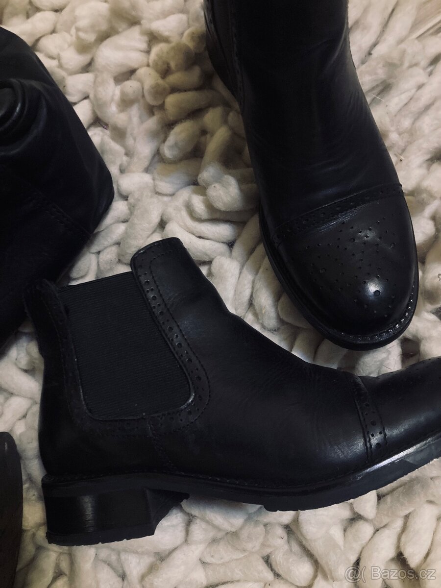 Lasocki+kot. boty vel 38 + kož. kabelka zdarma - 4