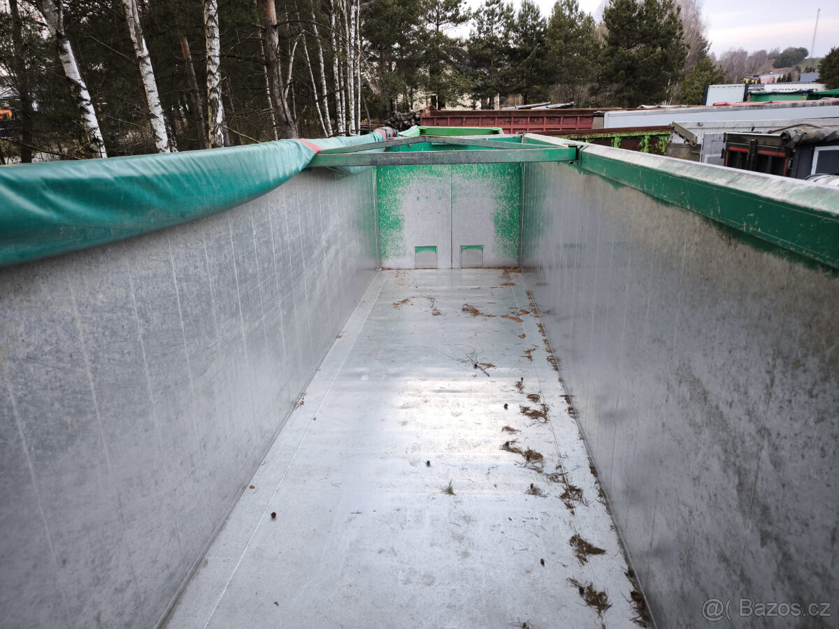 Sklápěcí návěs Kempf 50m3, výklopné dveře, nápravy Mercedes - 4