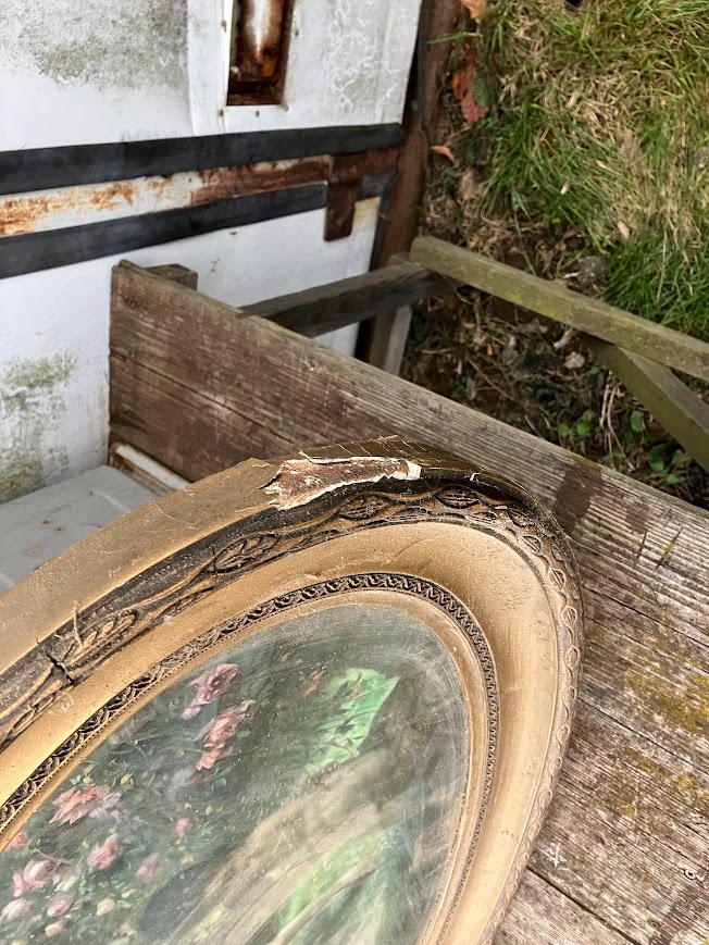 starý obraz, andělíčci. - 4