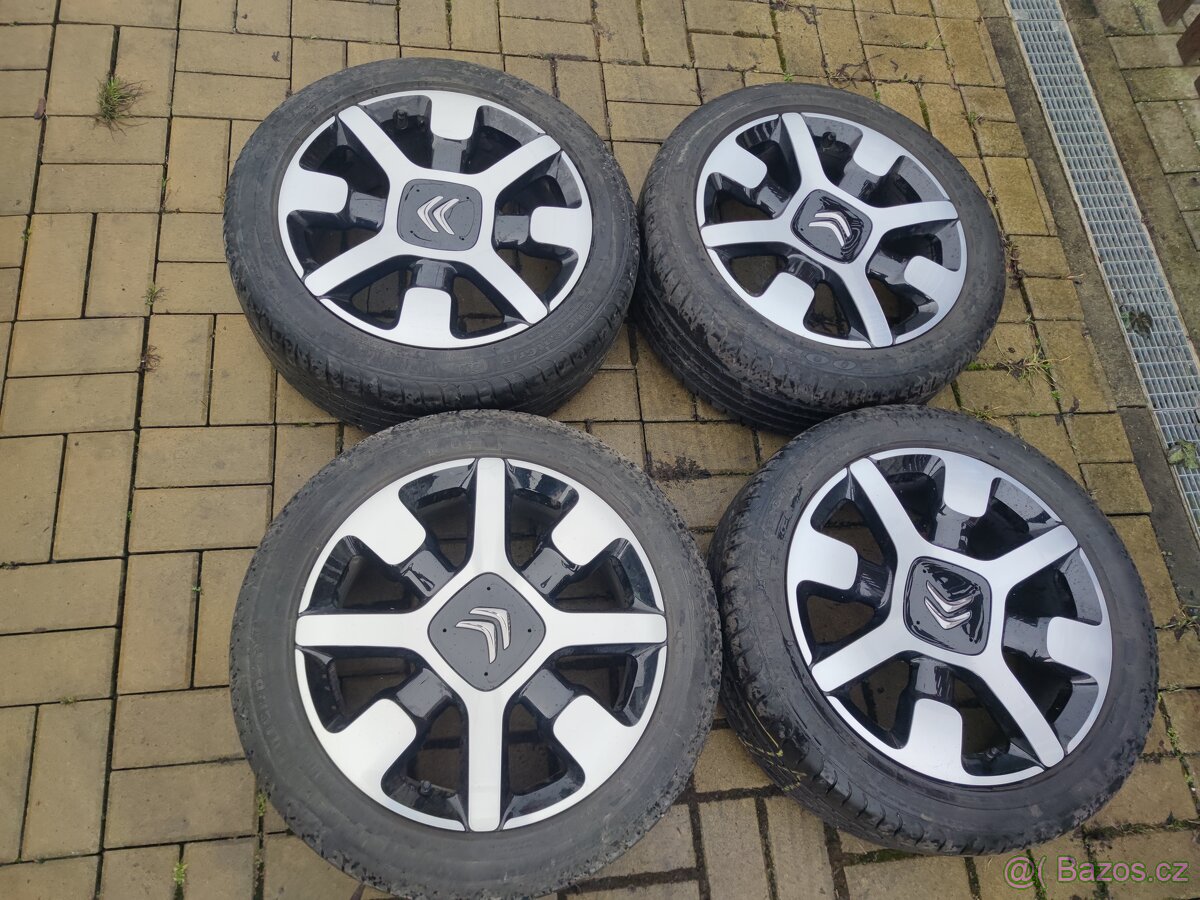 Alu kola 4x108 R17 205/50 letní - 4