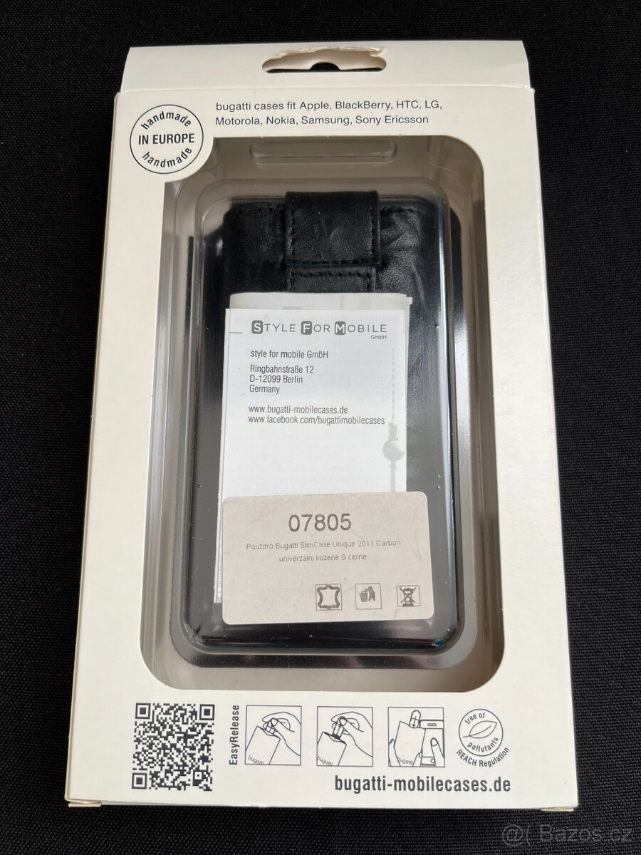 Bugatti pouzdro kožené (velikost S, 63mm x 114mm) - 4