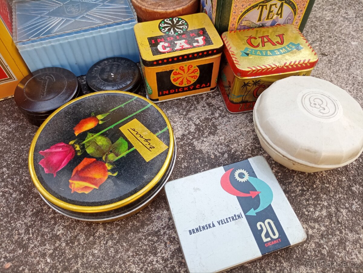 Retro plechové dózy a drobné krabičky - 4