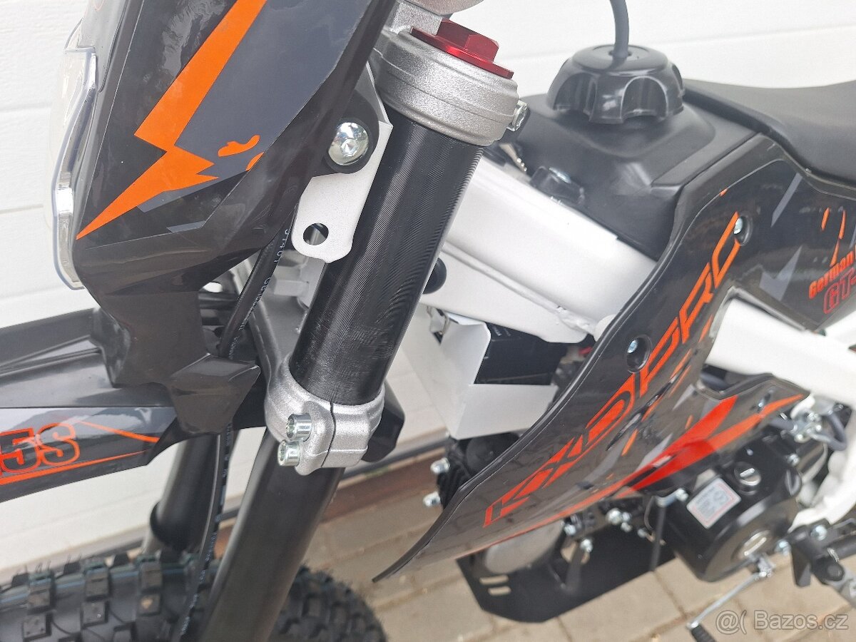 dirtbike pitbike 125ccm KXD 612 17/14 - červená (el.start) - 4