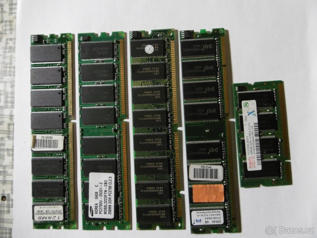 staré paměti DDR1 DDR2 DDR3 ... - 4