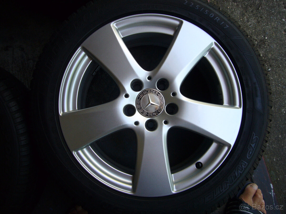 ZIMNÍ ALU KOLA orig.MERCEDES 17" 5x112 7" et-45,5,stř.-66, - 4