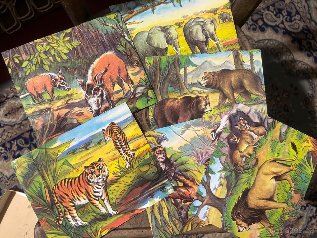 STARÉ DŘEVĚNÉ KOSTKY - ZVÍŘATA - 4