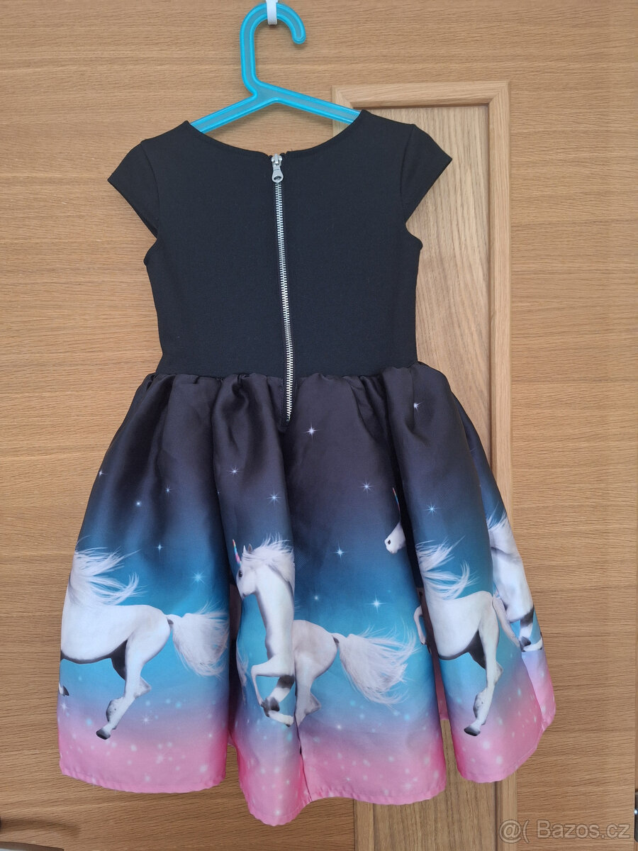 Dívčí šaty HM s jednorožci 110/116 - 4