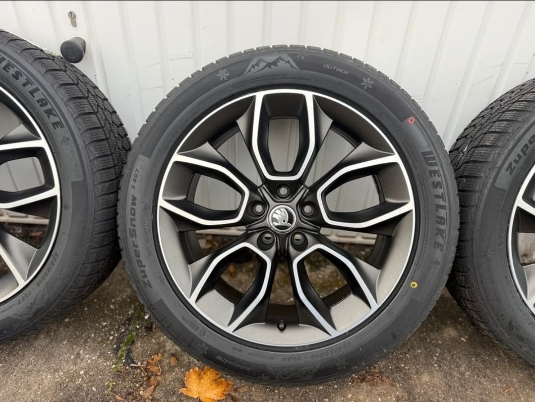 Originální alu kola Škoda Crater 19" s novými zimními pneu - 4