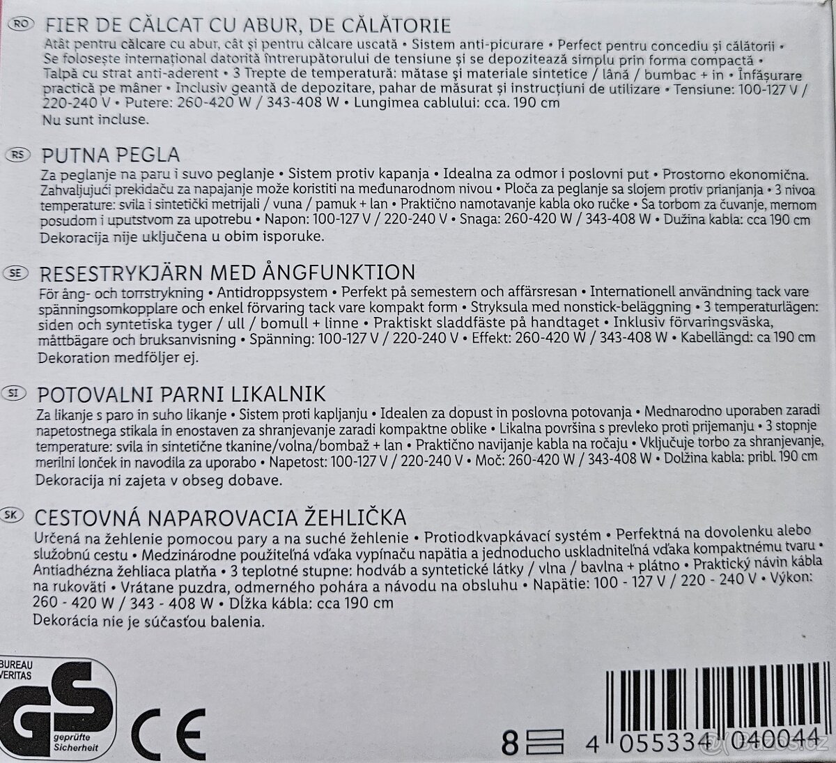 Cestovní žehlička Silvercrest - 4