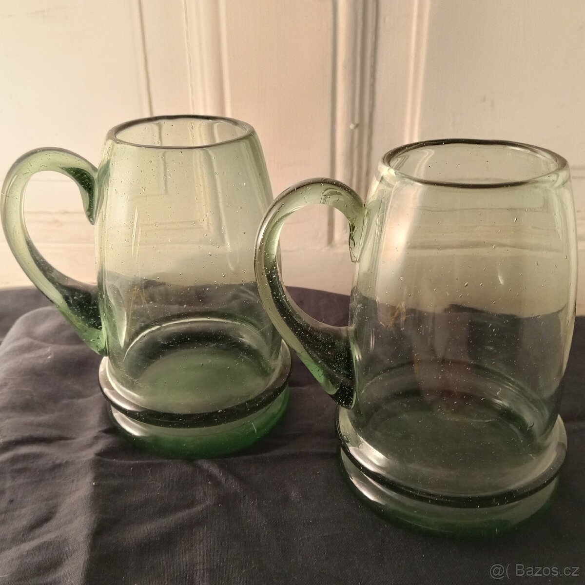2x korbel ze zeleného skla - 4