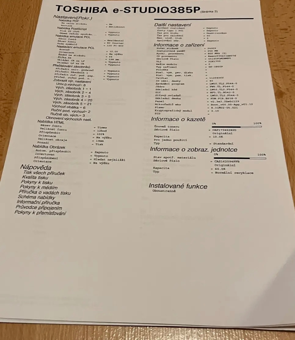 Profi laser sitova Tiskarna Toshiba E-studio 385p - 4