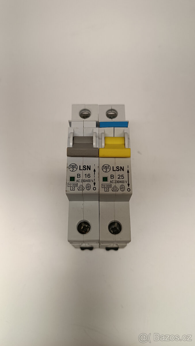 Jističe 25A, 20A, 16A, 10A - 4